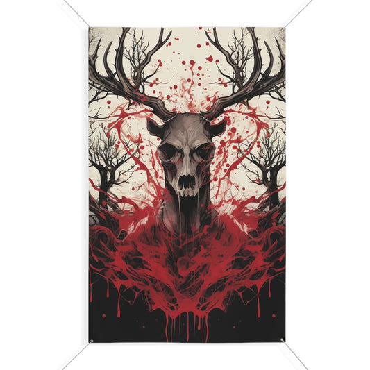 Subdued Elegance: Deer Skull Matte Banner