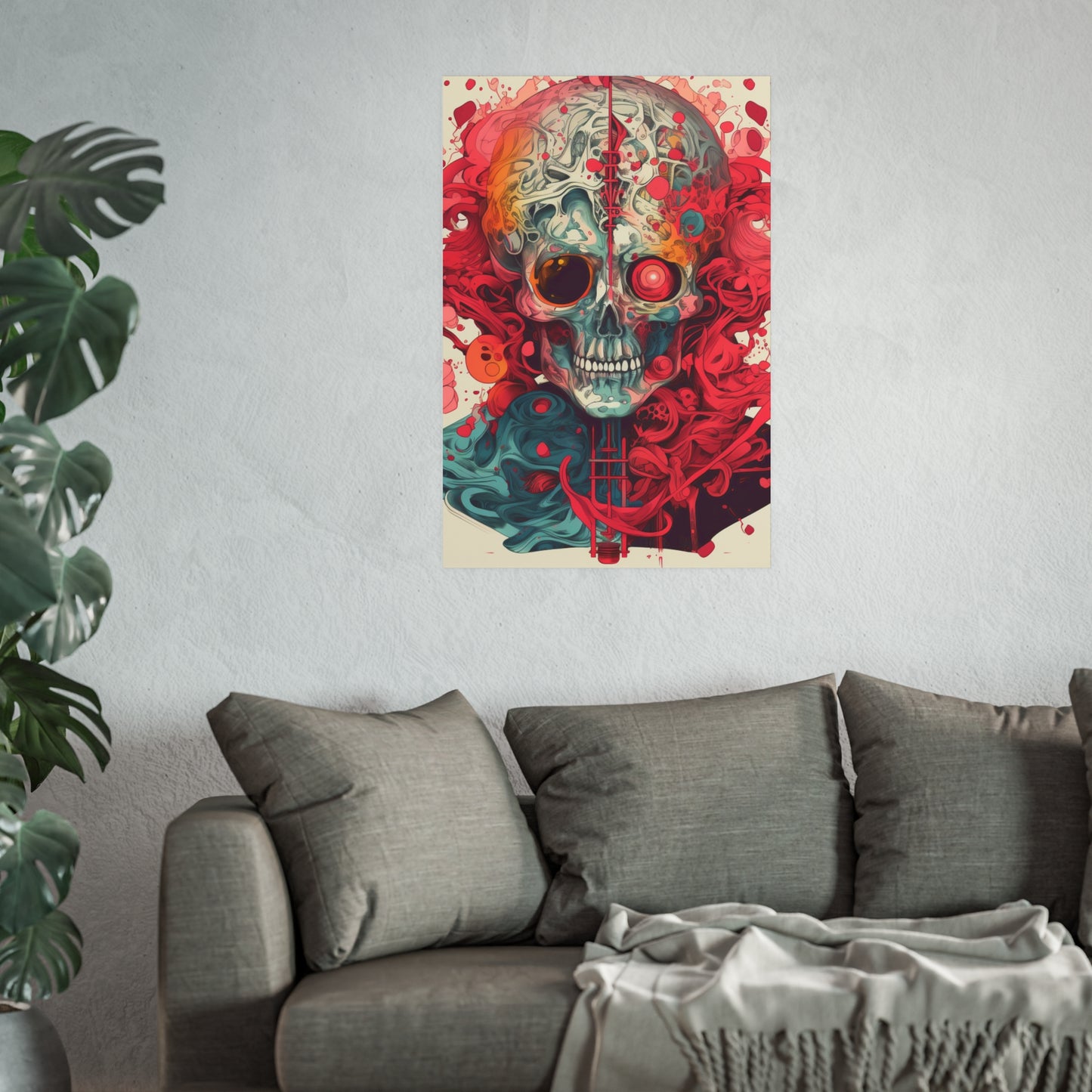 Unleash Power: Atomic Skull Poster for Bold Statements3